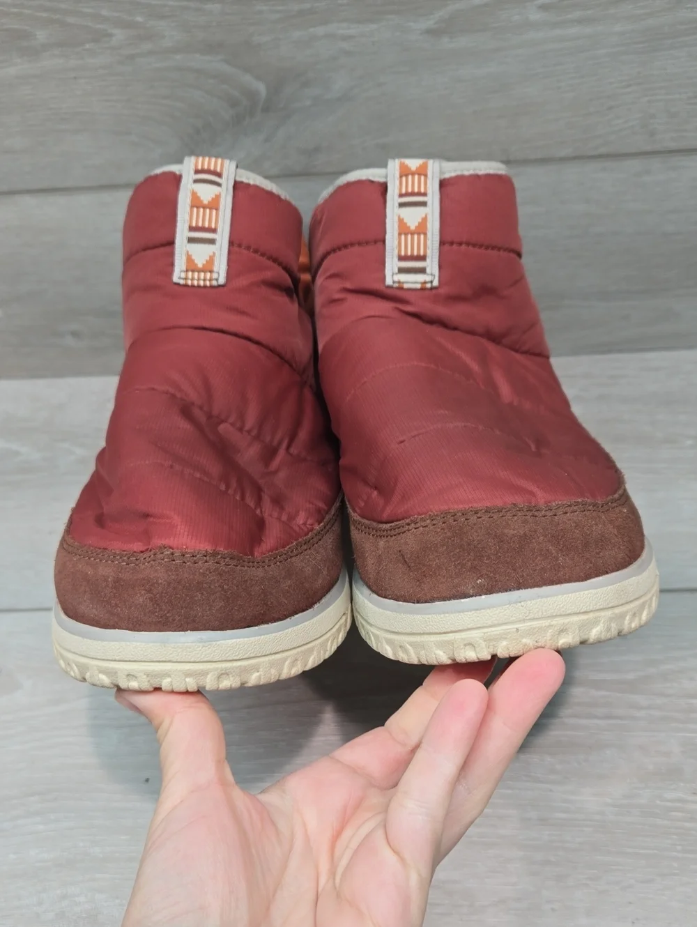 L.L. Bean Men’s Insulated Slip-On High Top Sneakers in Rust/Orange Shoes Sz 11M